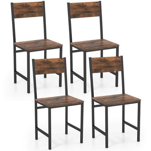 Set dining chairs w metal - 4,