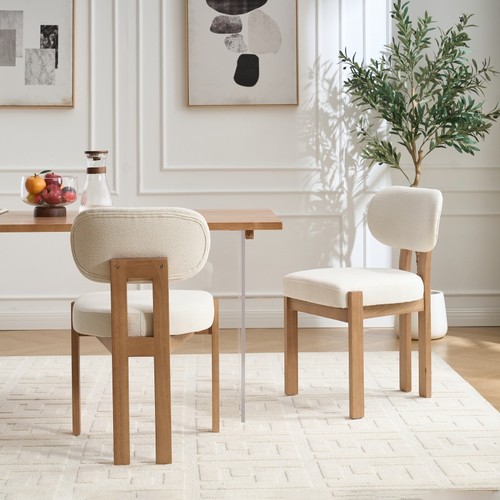 Set wood dining chairs - of,